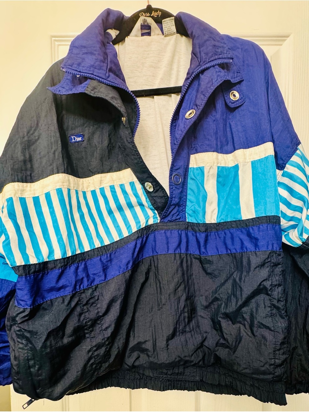 Christian Dior windbreaker with multicolored abstract design